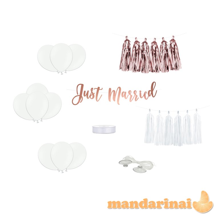 Car decoration kit - Just Married