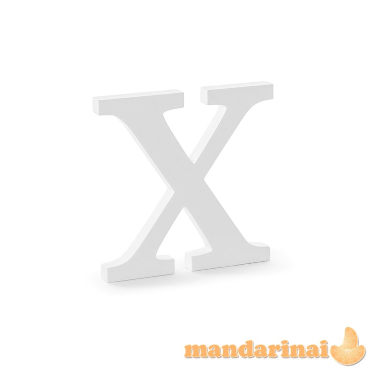 Wooden letter X, white, 19.5x19cm