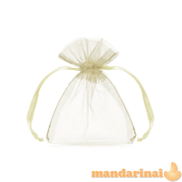 Organza pouches, cream, 10cm (1 pkt / 10 pc.)