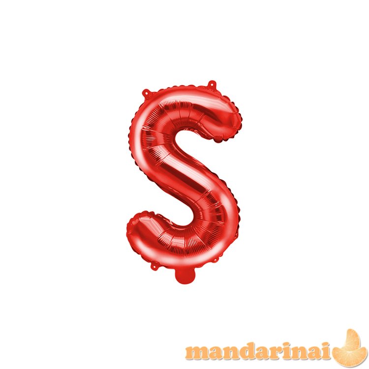 Foil Balloon Letter S , 35cm, red