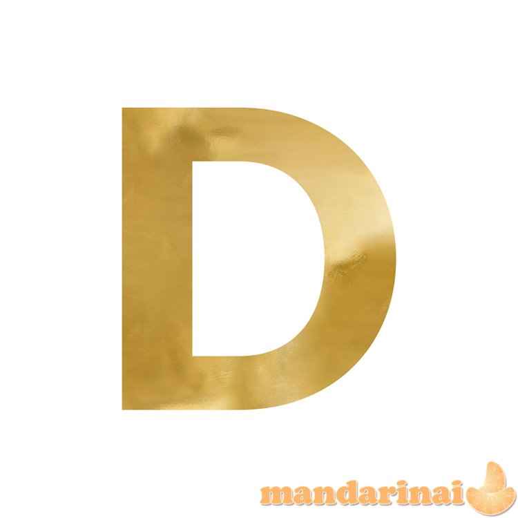 Mirror letter D , gold, 55x60 cm