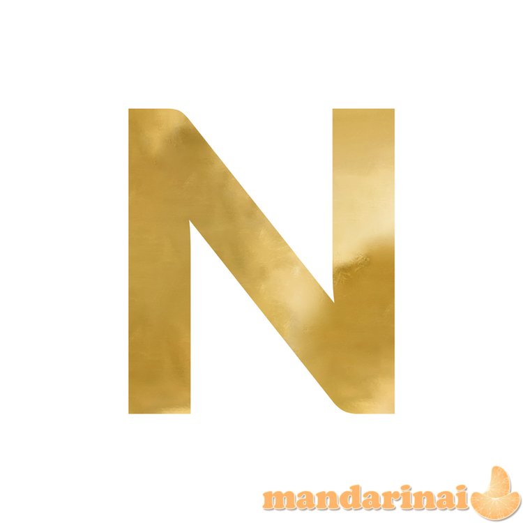 Mirror letter N , gold, 53x60 cm