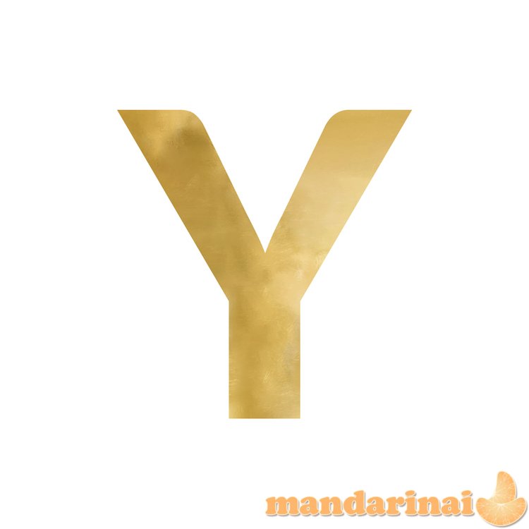 Mirror letter Y , gold, 58x60 cm