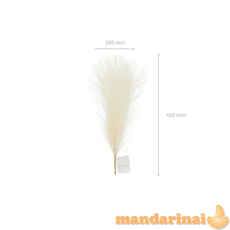 Pampas grass artificial, light cream, 10x45cm