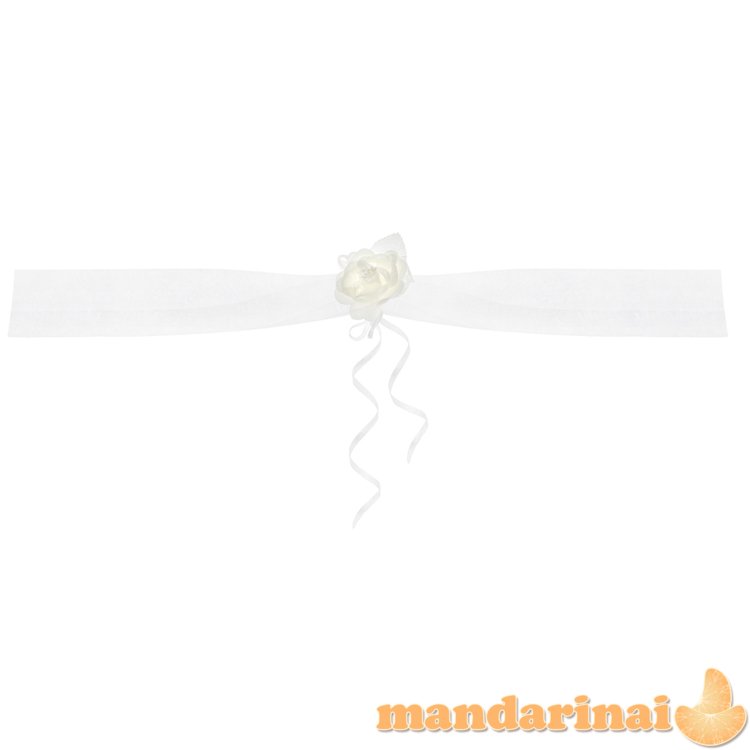 Organza garlands, white, 1.8m (1 pkt / 2 pc.)