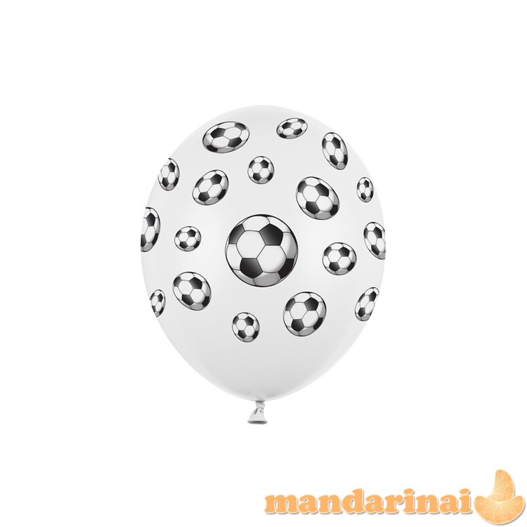 Balloons 30cm, Footballs, Pastel Pure White (1 pkt / 50 pc.)