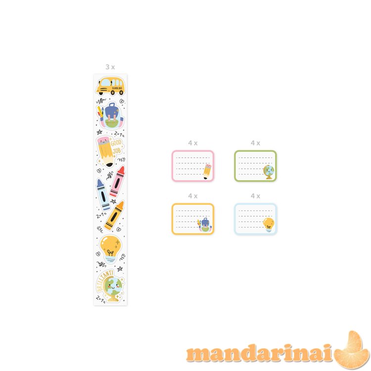 School Stickers, mix (1 pkt / 19 pc.)