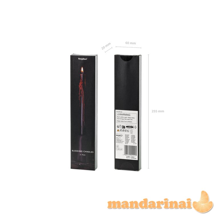 Bleeding Candles, 20.4cm (1 pkt / 3 pc.)