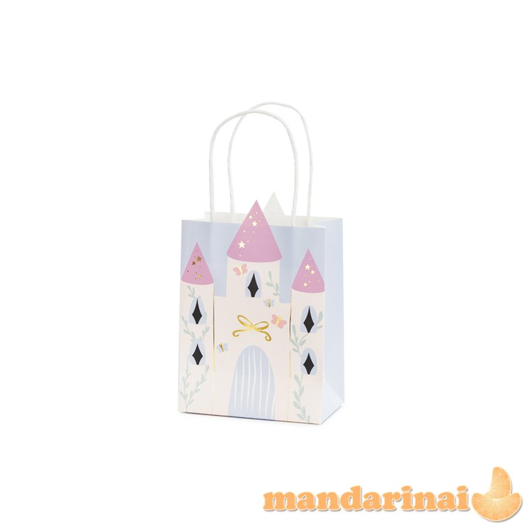 Gift bag Castle, 14 x 8 x 20 cm, mix