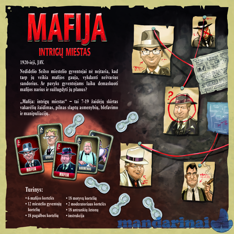 TREFL Žaidimas „Mafija: intrigų miestas“, LT