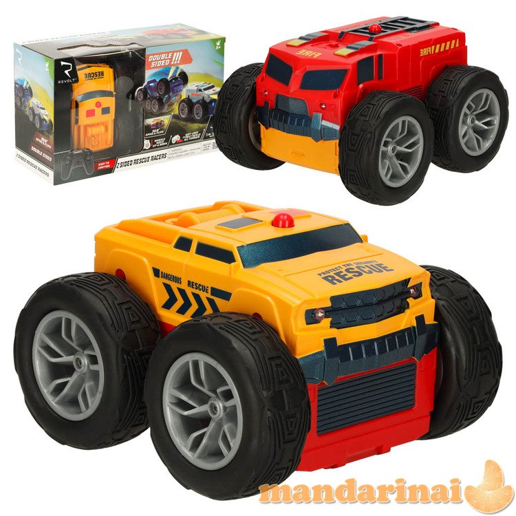 RC Revolt 2 Sided Rescue Racer nuotoliniu būdu valdomas automobilis mėlynos spalvos