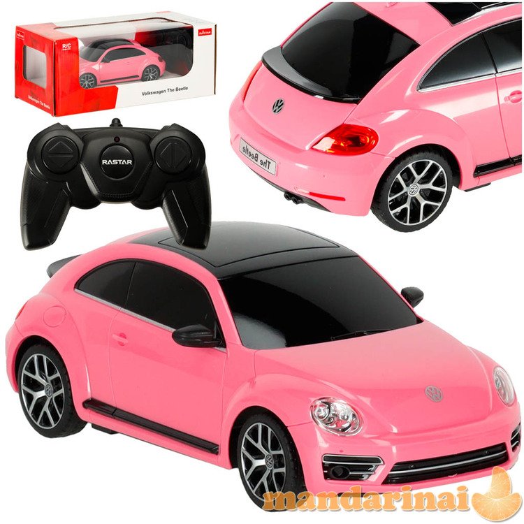 RC automobilis 1:24 Volkswagen Beetle rožinė