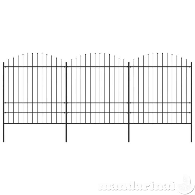 Sodo tvora su iečių viršug., juoda, (1,75-2)x5,1m, plienas