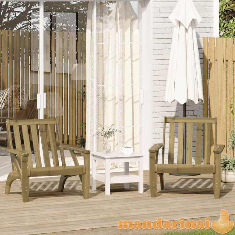 Garden adirondack kėdės 2 vnt 75x77x77 cm impregnuota pušis