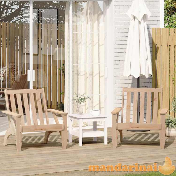 Garden adirondack kėdės 2 vnt 75x77x77 cm pušies masyvo