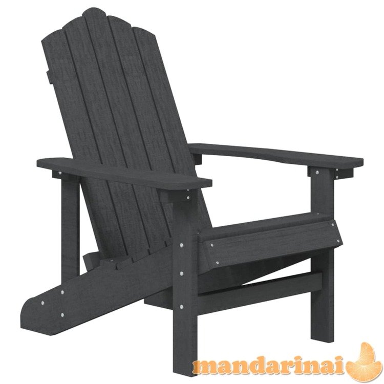 Sodo adirondack kėdės, 2vnt., antracito spalvos, hdpe