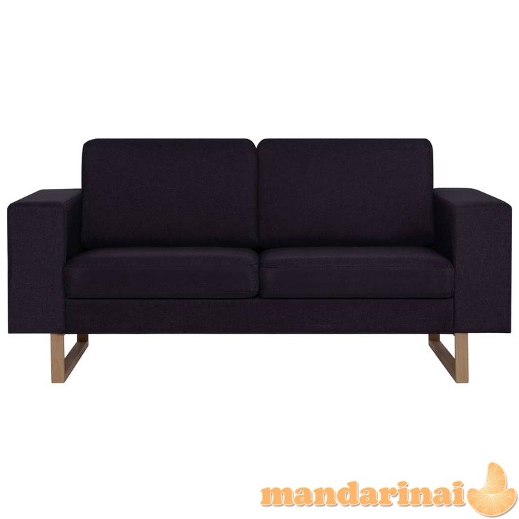 Dvivietė sofa, juoda, audinys