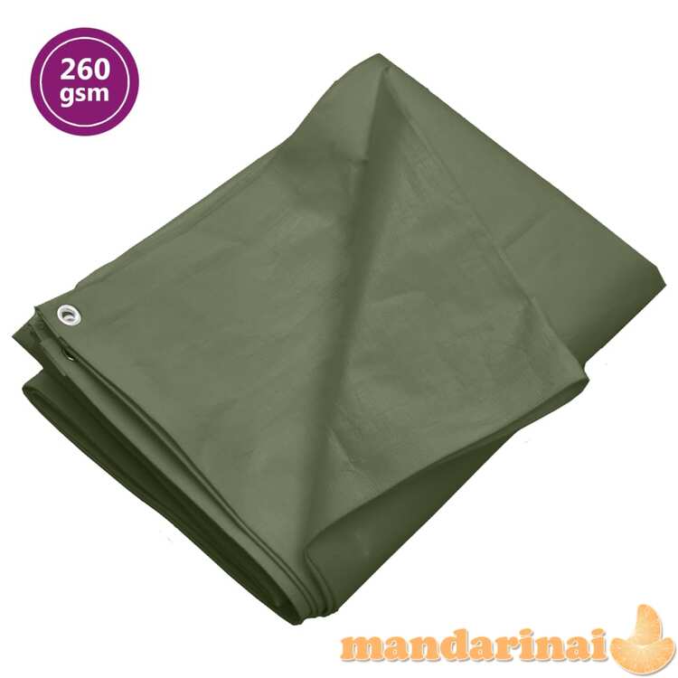 Tentas, žalios spalvos, 4x6m, 260g/m², hdpe