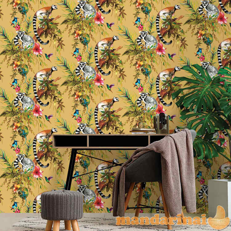 Dutch wallcoverings tapetai lemur, ochros spalvos