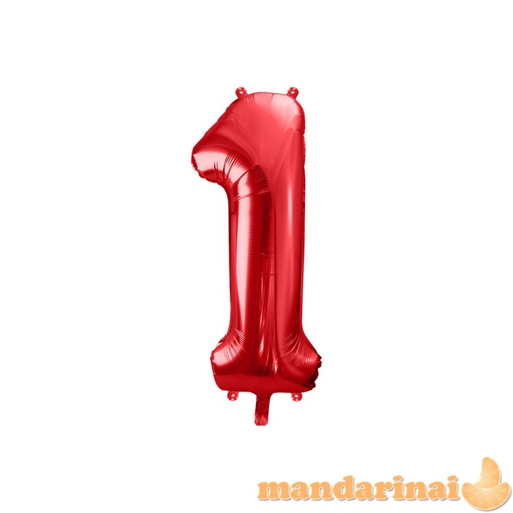 Foil Balloon Number   1  , 86cm, red