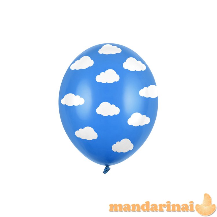 Balloons 30cm, Clouds, Pastel Cornflower Blue (1 pkt / 50 pc.)