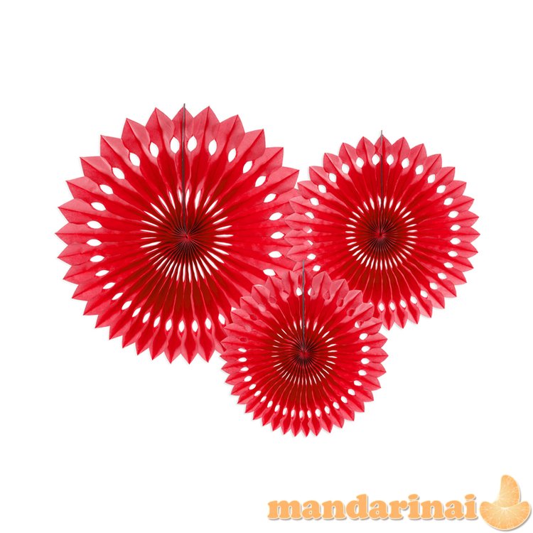Tissue fan, red, 20-30cm (1 pkt / 3 pc.)