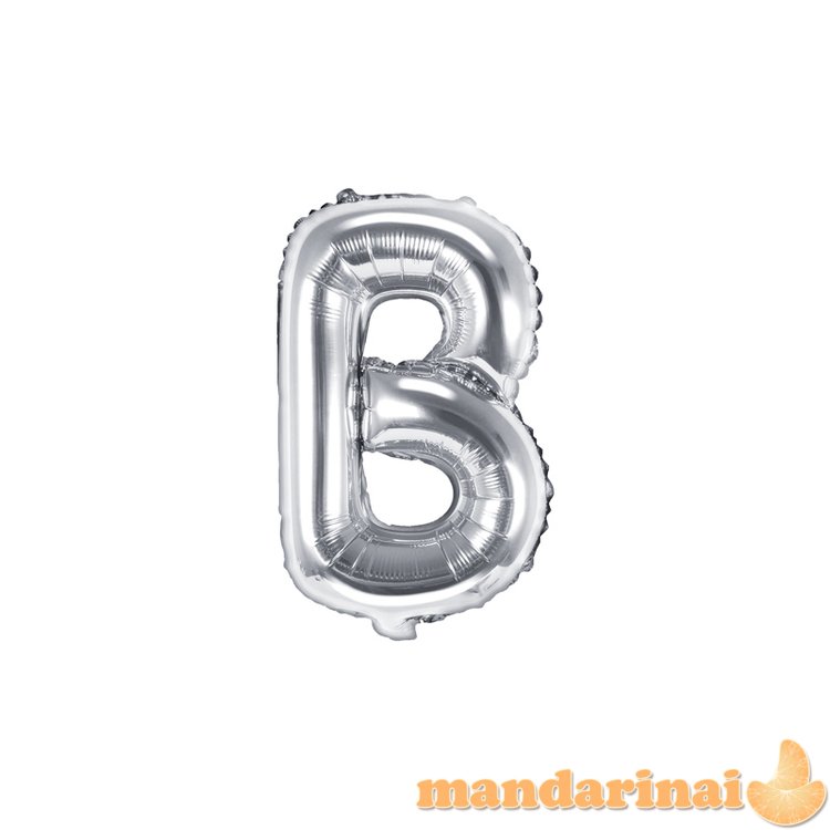Foil Balloon Letter   B  , 35cm, silver