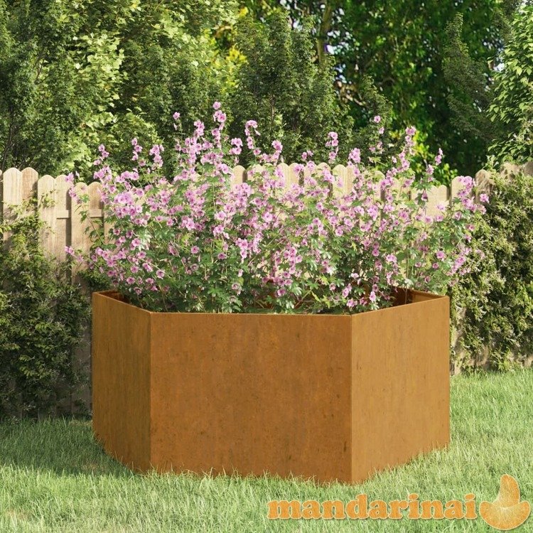 Lovelis, rūdžių spalvos, 90x90x45cm, corten plienas