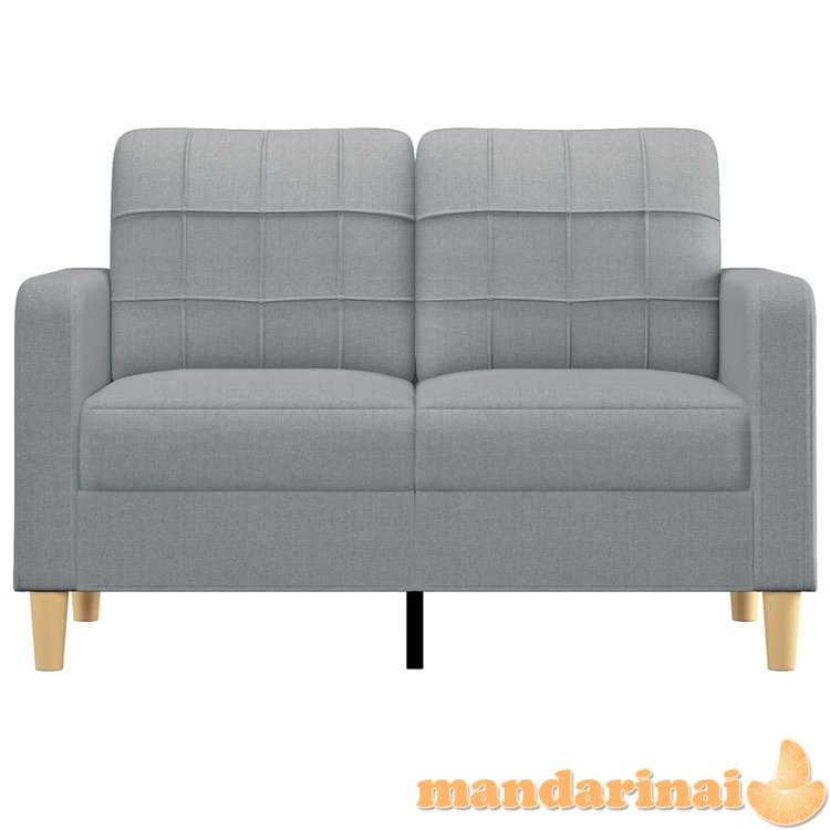 Dvivietė sofa, šviesiai pilkos spalvos, 120cm, audinys