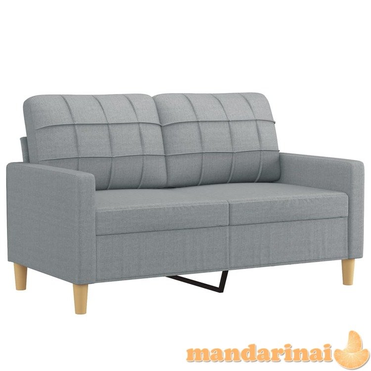 Dvivietė sofa, šviesiai pilkos spalvos, 120cm, audinys