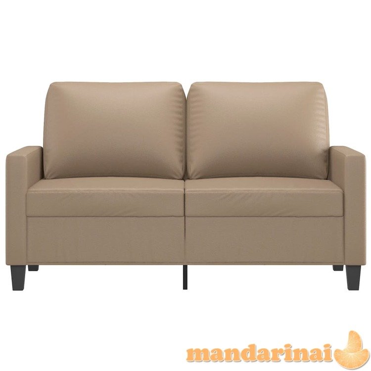 Dvivietė sofa, kapučino spalvos, 120cm, dirbtinė oda