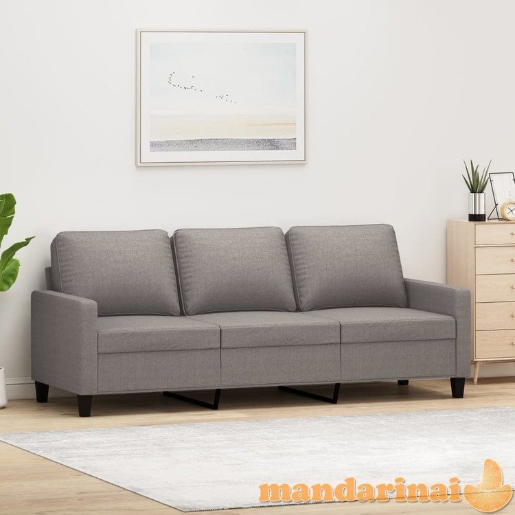 Trivietė sofa, taupe spalvos, 180cm, audinys