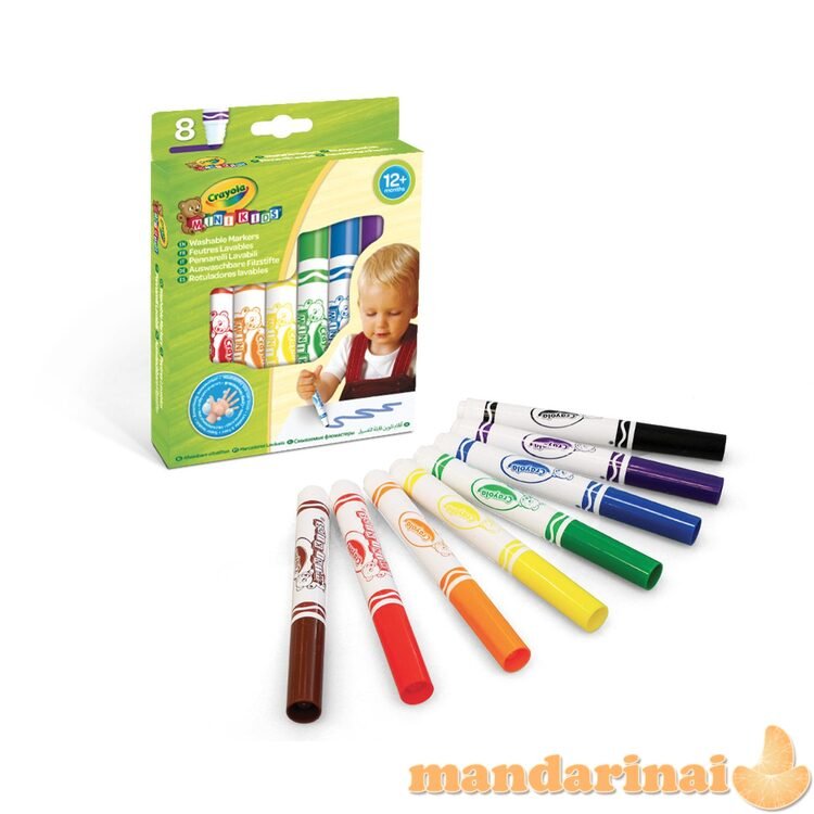 CRAYOLA MINIKIDS Pirmieji flomasteriai, 8 vnt.