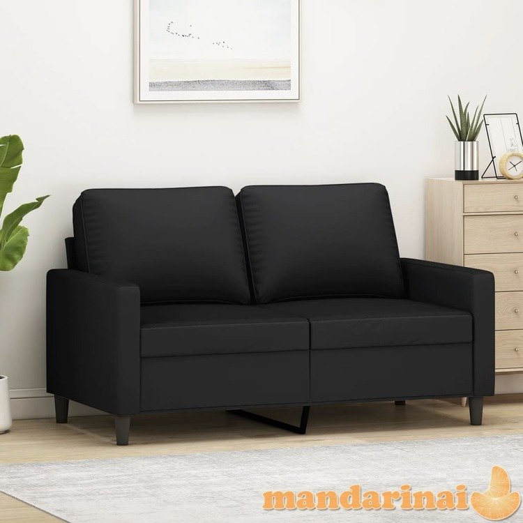 Dvivietė sofa, juodos spalvos, 120cm, aksomas