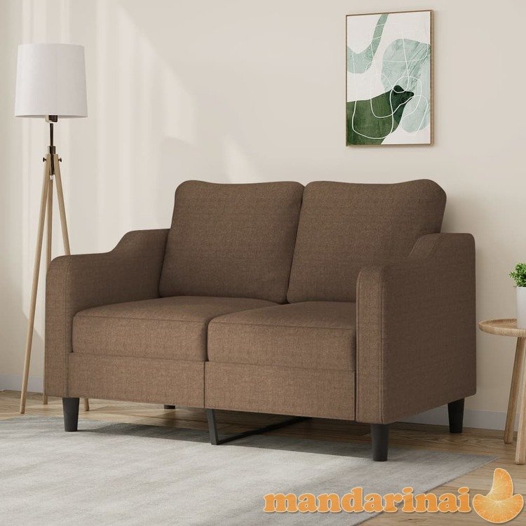 Dvivietė sofa, rudos spalvos, 120cm, audinys