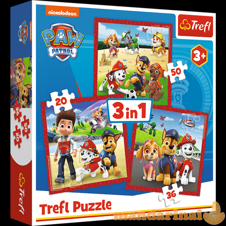 TREFL PAW PATROL 3 dėlionių rinkinys „Šuniukas-patrulis“