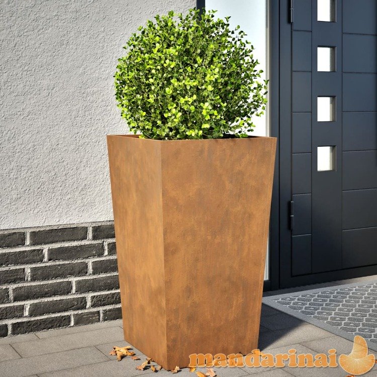 Sodo loveliai, 2vnt., 45x45x75cm, corten plienas