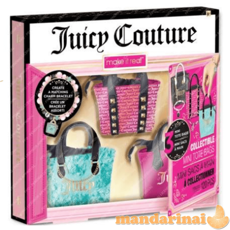 MAKE IT REAL „Juicy Couture“ mini rankinės su apyrankėmis, 3 vnt.