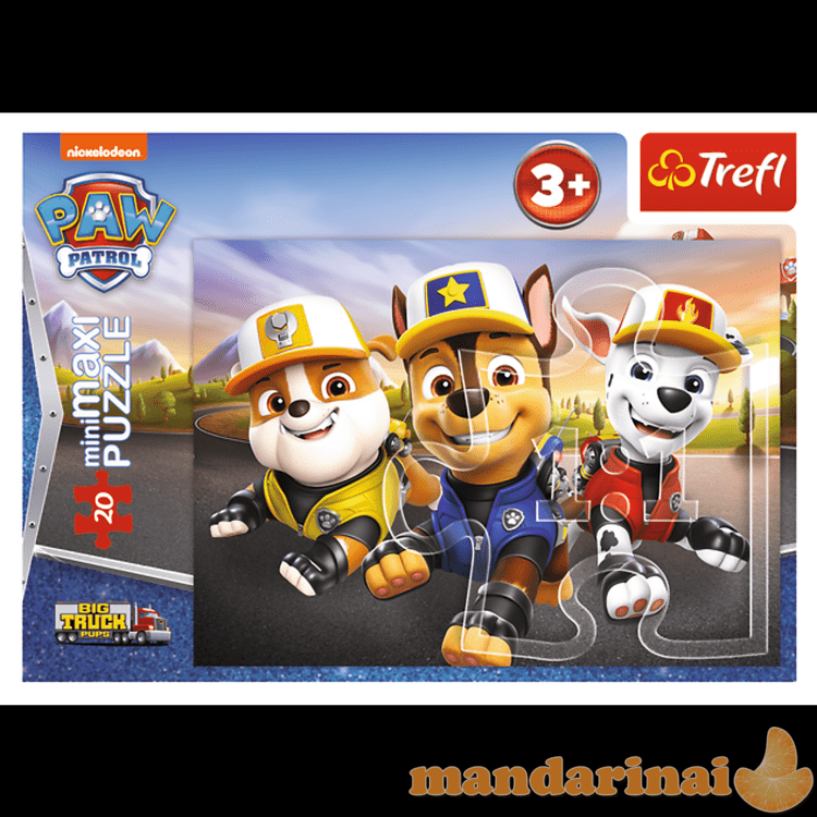 TREFL PAW PATROL Mini Maxi dėlionė „Šuniukai-patruliai  20 det.