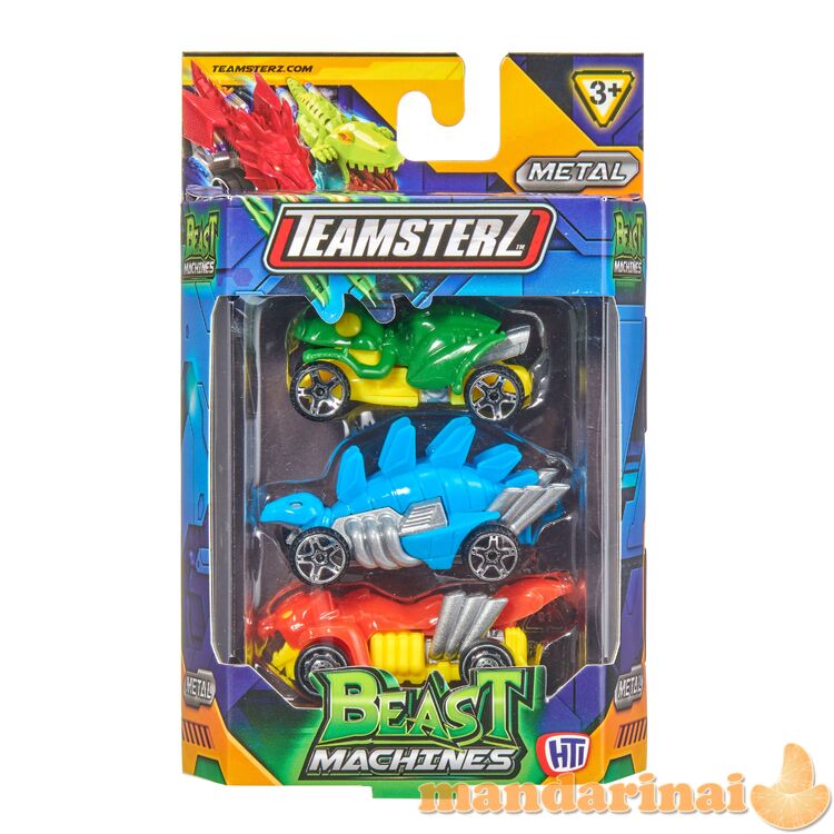 TEAMSTERZ Automobiliai „Beast Machine“, 3vnt, 7,5 cm