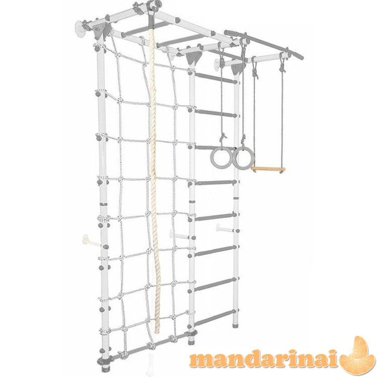 Sporto kompleksas (gimnastikos sienelė) JUNIOR ATLET LIGHT 2in1, balta-pilka, 220x140cm