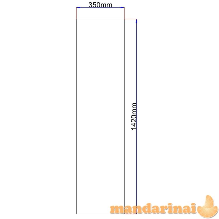 Dušo kabinos šoninis stiklas tiesus 350x1420 skaidrus 8.11.