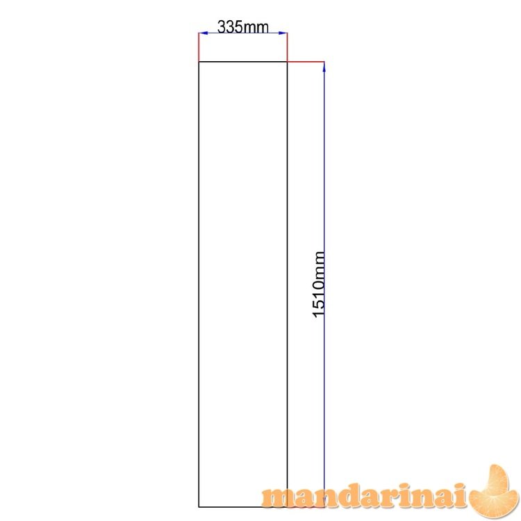 Dušo kabinos šoninis stiklas tiesus 335x1510 grey 7.5.