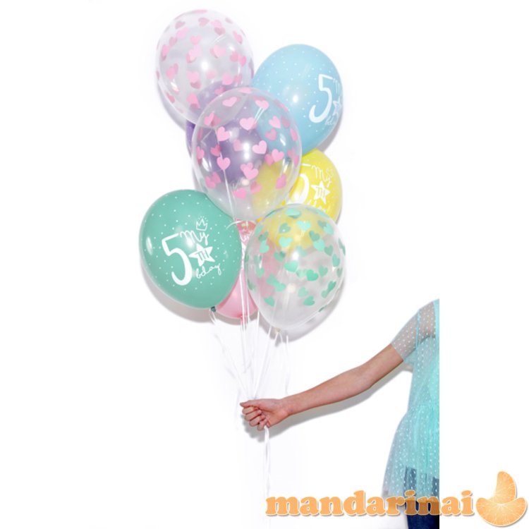 Balloons 30cm, Hearts, Crystal Clear (1 pkt / 50 pc.)