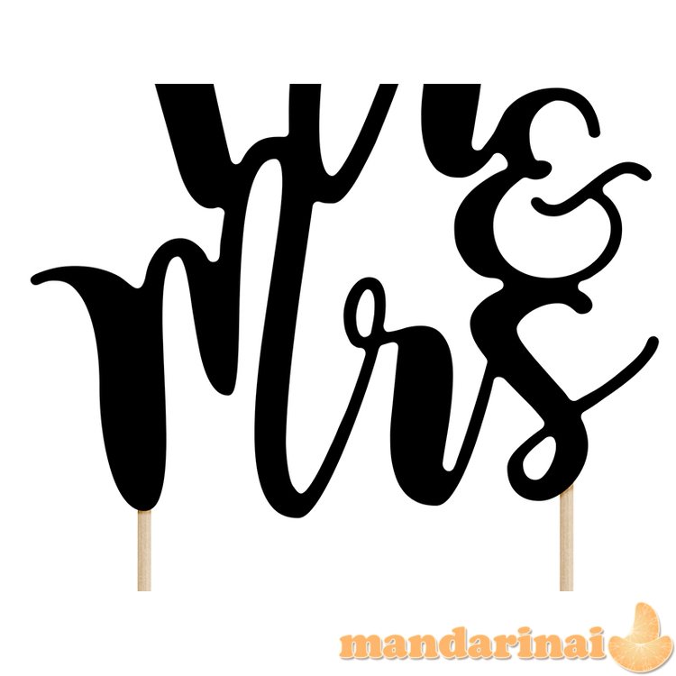 Cake topper Mr&Mrs, 25.5cm