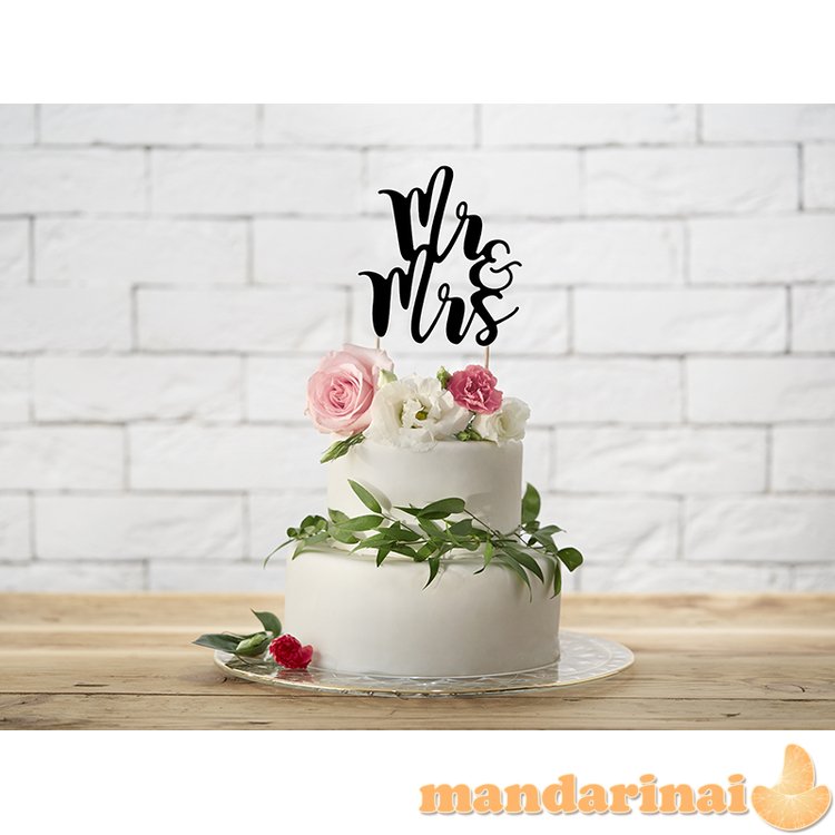 Cake topper Mr&Mrs, 25.5cm