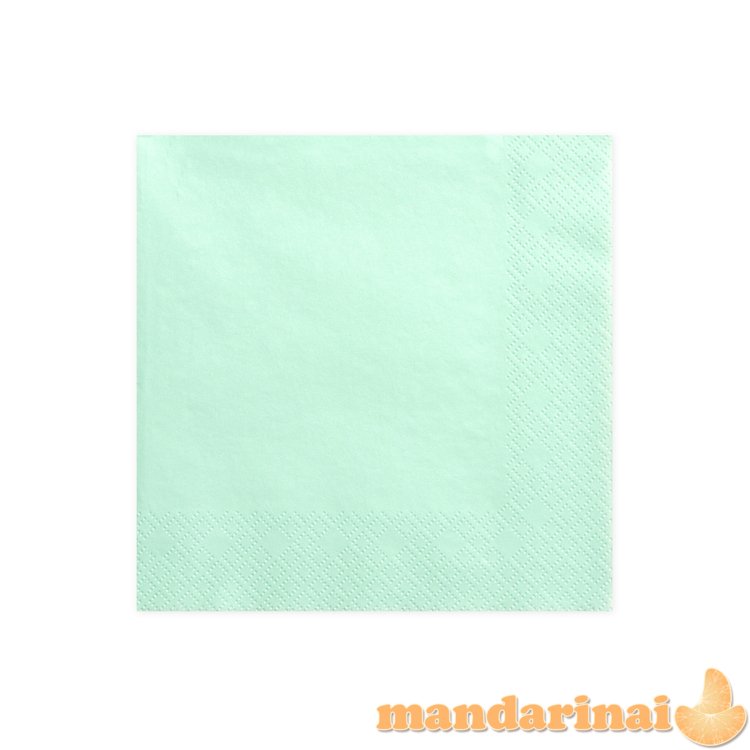 Napkins, 3 layers, mint, 33x33cm (1 pkt / 20 pc.)