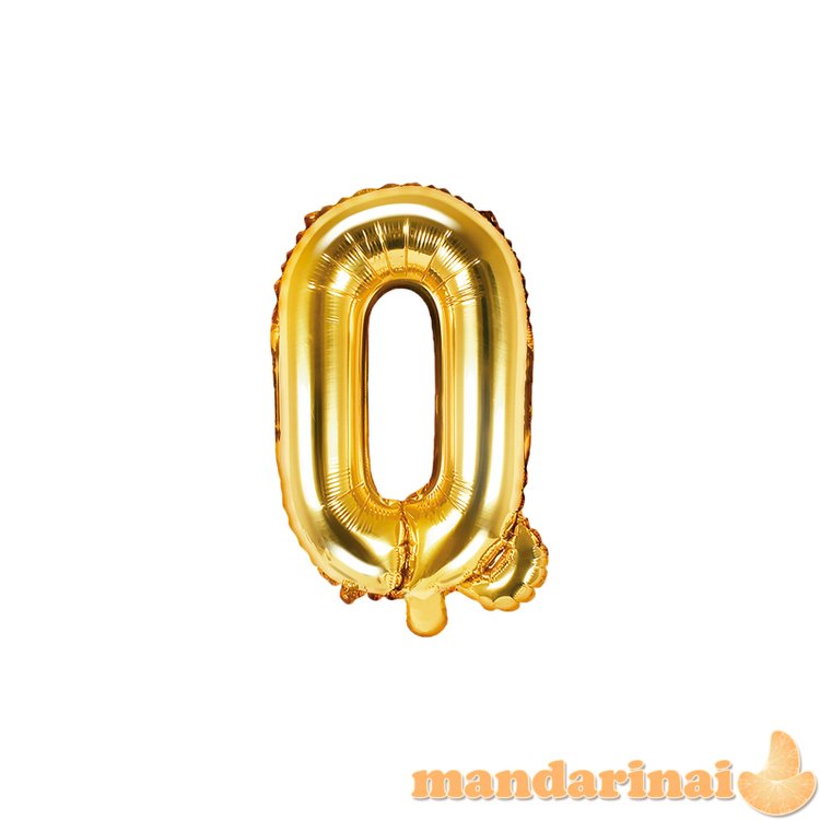 Foil Balloon Letter Q , 35cm, gold