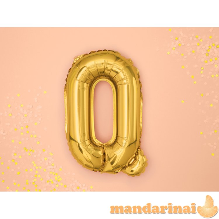 Foil Balloon Letter Q , 35cm, gold