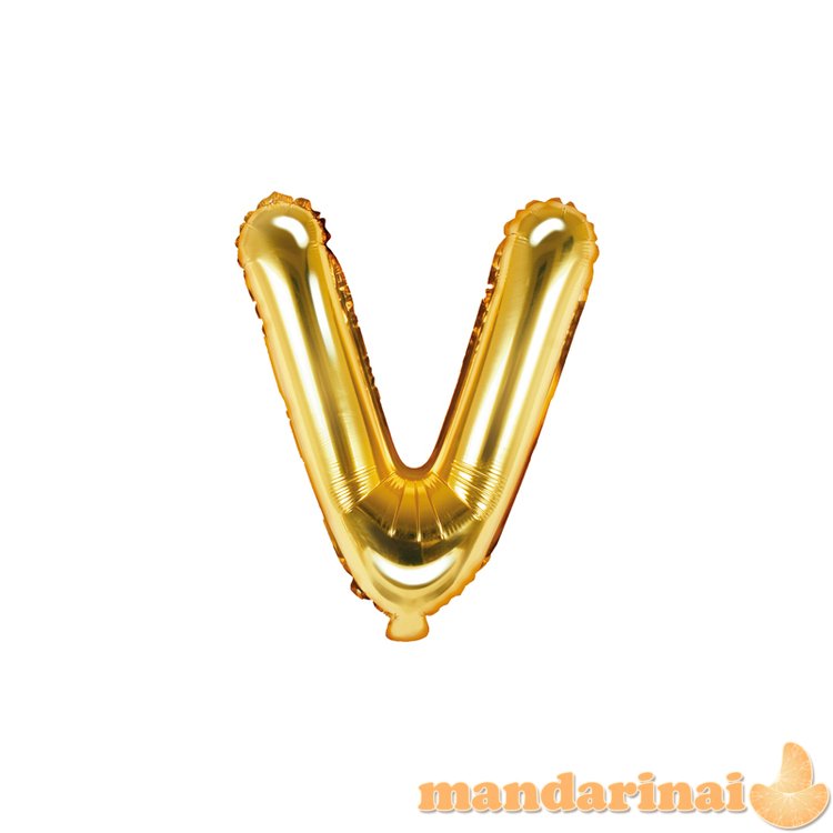 Foil Balloon Letter V , 35cm, gold